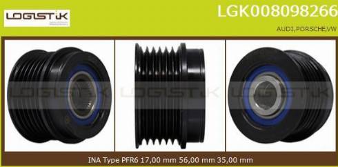 LGK LGK008098266 - Puleggia cinghia, Alternatore autozon.pro