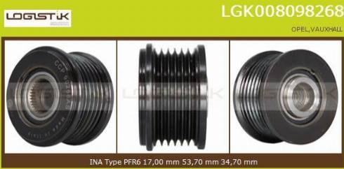 LGK LGK008098268 - Puleggia cinghia, Alternatore autozon.pro