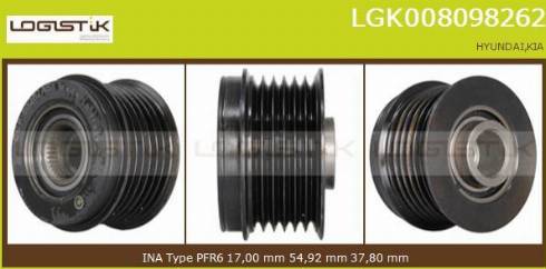 LGK LGK008098262 - Puleggia cinghia, Alternatore autozon.pro