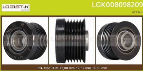 LGK LGK008098209 - Puleggia cinghia, Alternatore autozon.pro