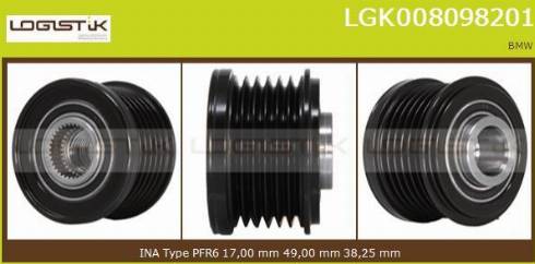 LGK LGK008098201 - Puleggia cinghia, Alternatore autozon.pro