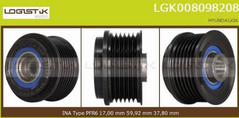 LGK LGK008098208 - Puleggia cinghia, Alternatore autozon.pro