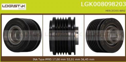 LGK LGK008098203 - Puleggia cinghia, Alternatore autozon.pro