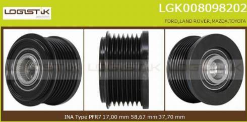 LGK LGK008098202 - Puleggia cinghia, Alternatore autozon.pro