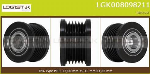 LGK LGK008098211 - Puleggia cinghia, Alternatore autozon.pro