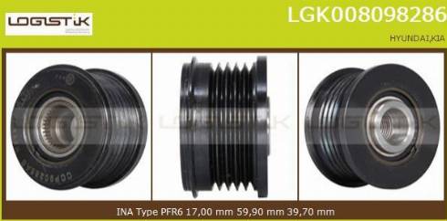 LGK LGK008098286 - Puleggia cinghia, Alternatore autozon.pro