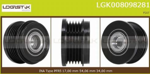 LGK LGK008098281 - Puleggia cinghia, Alternatore autozon.pro