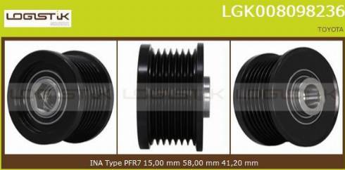 LGK LGK008098236 - Puleggia cinghia, Alternatore autozon.pro