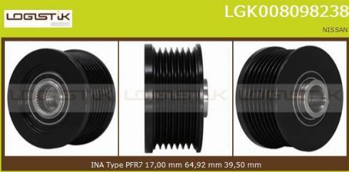 LGK LGK008098238 - Puleggia cinghia, Alternatore autozon.pro