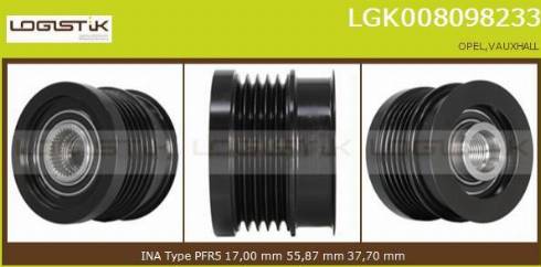 LGK LGK008098233 - Puleggia cinghia, Alternatore autozon.pro