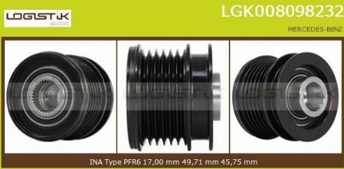 LGK LGK008098232 - Puleggia cinghia, Alternatore autozon.pro