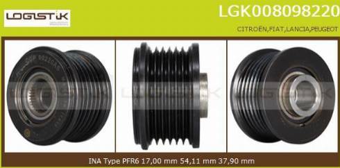 LGK LGK008098220 - Puleggia cinghia, Alternatore autozon.pro