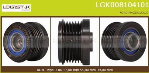 LGK LGK008104101 - Puleggia cinghia, Alternatore autozon.pro