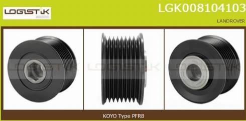 LGK LGK008104103 - Puleggia cinghia, Alternatore autozon.pro