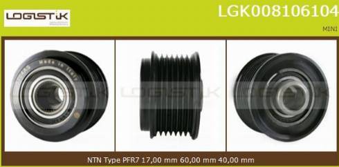 LGK LGK008106104 - Puleggia cinghia, Alternatore autozon.pro