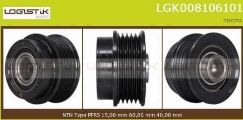 LGK LGK008106101 - Puleggia cinghia, Alternatore autozon.pro