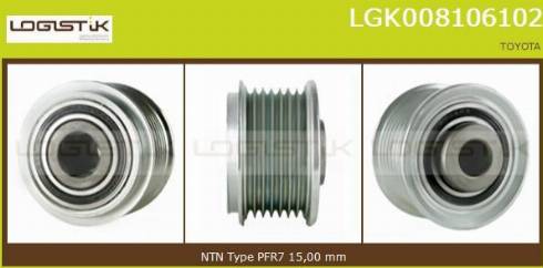 LGK LGK008106102 - Puleggia cinghia, Alternatore autozon.pro