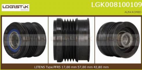 LGK LGK008100109 - Puleggia cinghia, Alternatore autozon.pro