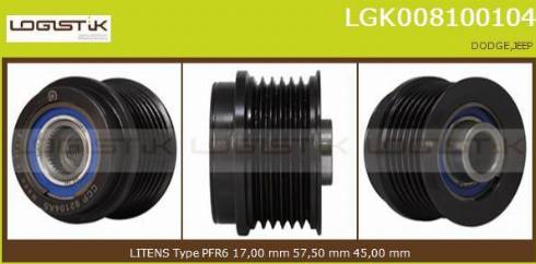 LGK LGK008100104 - Puleggia cinghia, Alternatore autozon.pro