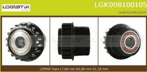 LGK LGK008100105 - Puleggia cinghia, Alternatore autozon.pro