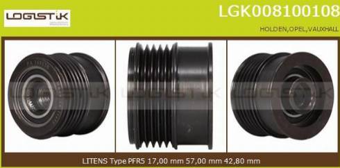 LGK LGK008100108 - Puleggia cinghia, Alternatore autozon.pro