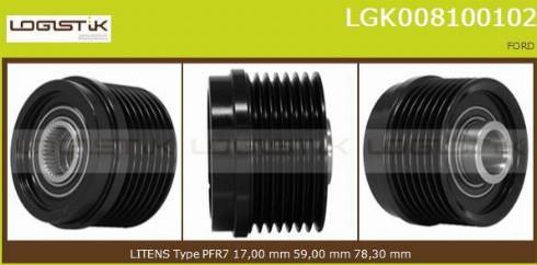 LGK LGK008100102 - Puleggia cinghia, Alternatore autozon.pro