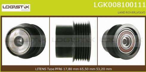 LGK LGK008100111 - Puleggia cinghia, Alternatore autozon.pro