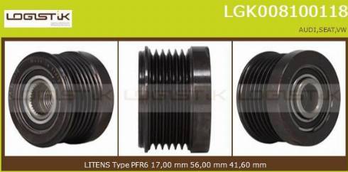 LGK LGK008100118 - Puleggia cinghia, Alternatore autozon.pro