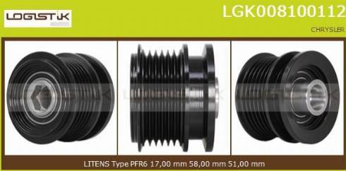 LGK LGK008100112 - Puleggia cinghia, Alternatore autozon.pro