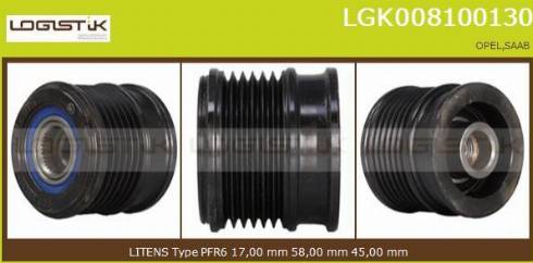 LGK LGK008100130 - Puleggia cinghia, Alternatore autozon.pro