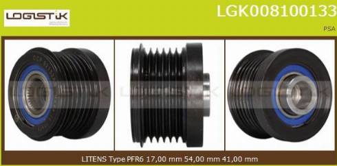 LGK LGK008100133 - Puleggia cinghia, Alternatore autozon.pro