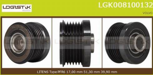 LGK LGK008100132 - Puleggia cinghia, Alternatore autozon.pro