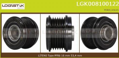 LGK LGK008100122 - Puleggia cinghia, Alternatore autozon.pro