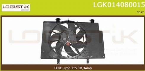 LGK LGK014080015 - Elettromotore, Ventola radiatore autozon.pro