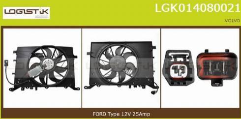 LGK LGK014080021 - Elettromotore, Ventola radiatore autozon.pro