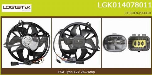 LGK LGK014078011 - Elettromotore, Ventola radiatore autozon.pro