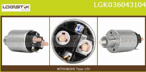 LGK LGK036043104 - Elettromagnete, Motore d'avviamento autozon.pro