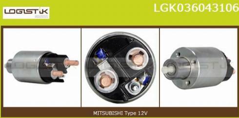 LGK LGK036043106 - Elettromagnete, Motore d'avviamento autozon.pro