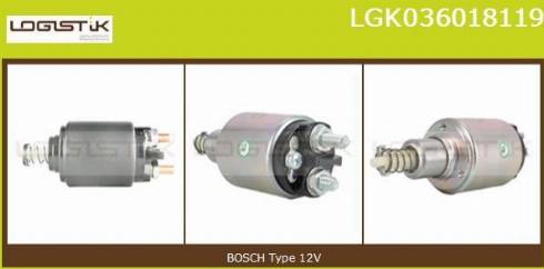 LGK LGK036018119 - Elettromagnete, Motore d'avviamento autozon.pro