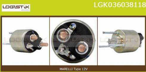 LGK LGK036038118 - Elettromagnete, Motore d'avviamento autozon.pro