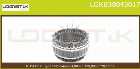 LGK LGK038043017 - Statore, Alternatore autozon.pro