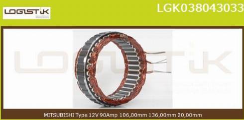 LGK LGK038043033 - Statore, Alternatore autozon.pro