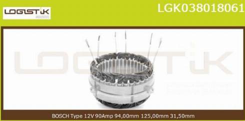 LGK LGK038018061 - Statore, Alternatore autozon.pro