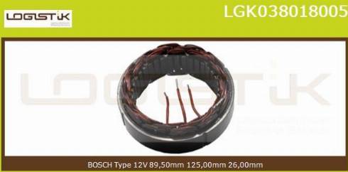 LGK LGK038018005 - Statore, Alternatore autozon.pro