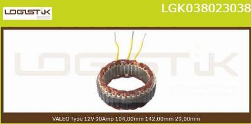 LGK LGK038023038 - Statore, Alternatore autozon.pro