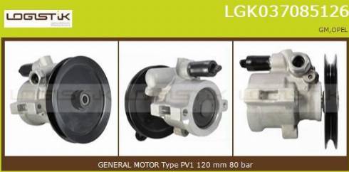 LGK LGK037085126 - Pompa idraulica, Sterzo autozon.pro