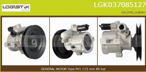 LGK LGK037085127 - Pompa idraulica, Sterzo autozon.pro