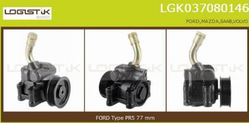 LGK LGK037080146 - Pompa idraulica, Sterzo autozon.pro