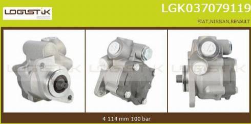 LGK LGK037079119 - Pompa idraulica, Sterzo autozon.pro