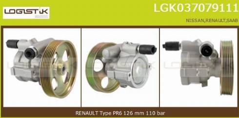 LGK LGK037079111 - Pompa idraulica, Sterzo autozon.pro